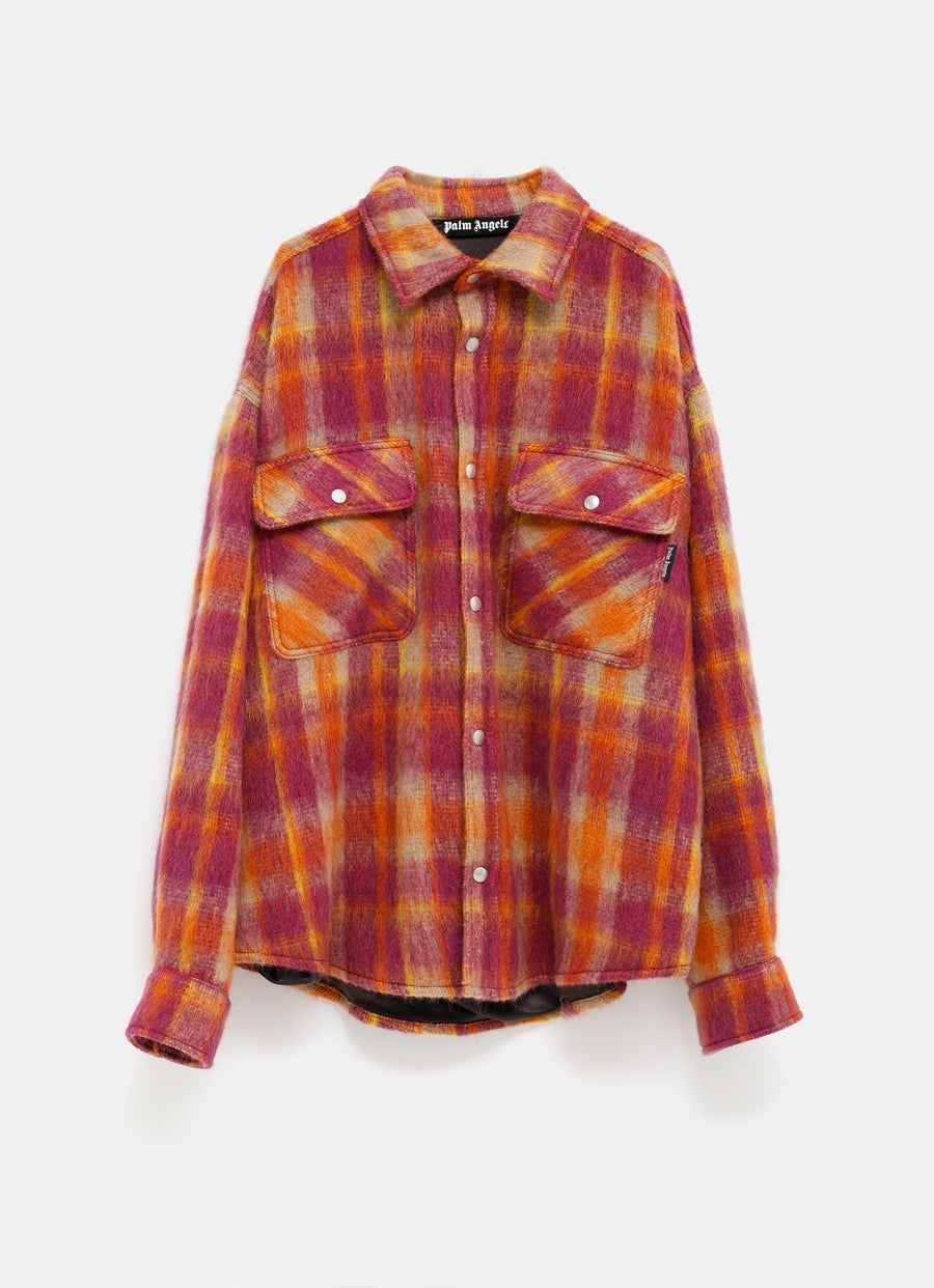 Brushed Wool Check Overshirt