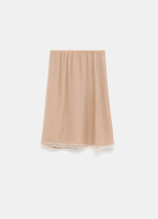 Skirt with Lace Trim