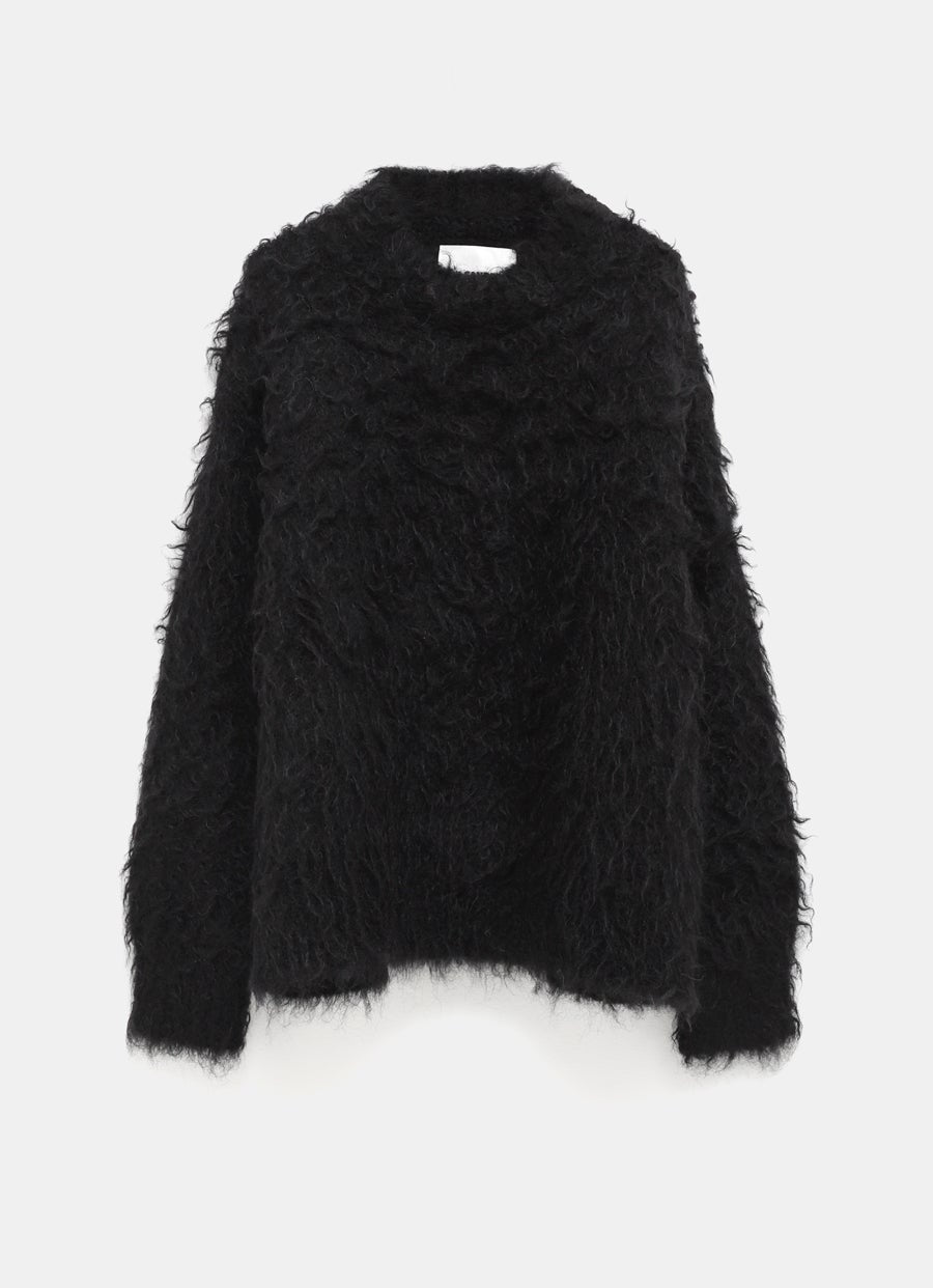 Crew-Neck Furry Sweater