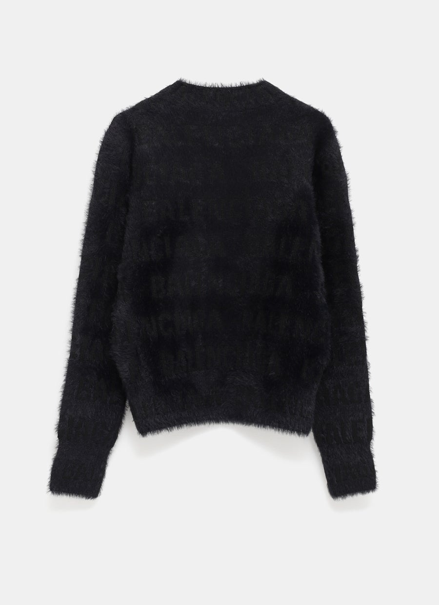 Bal Horizontal Allover Furry Sweater