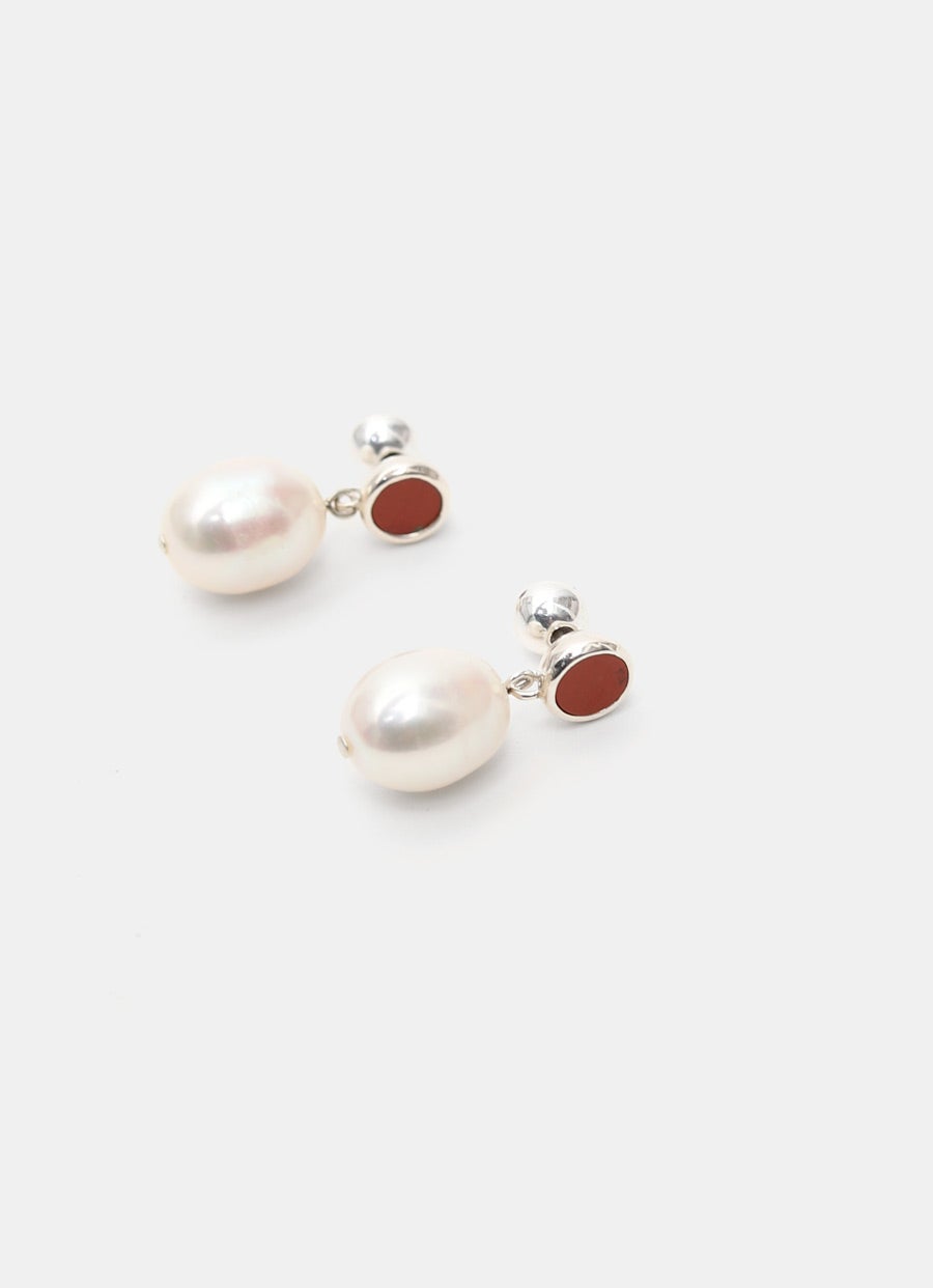 Neue Pearl Earrings in Jasper