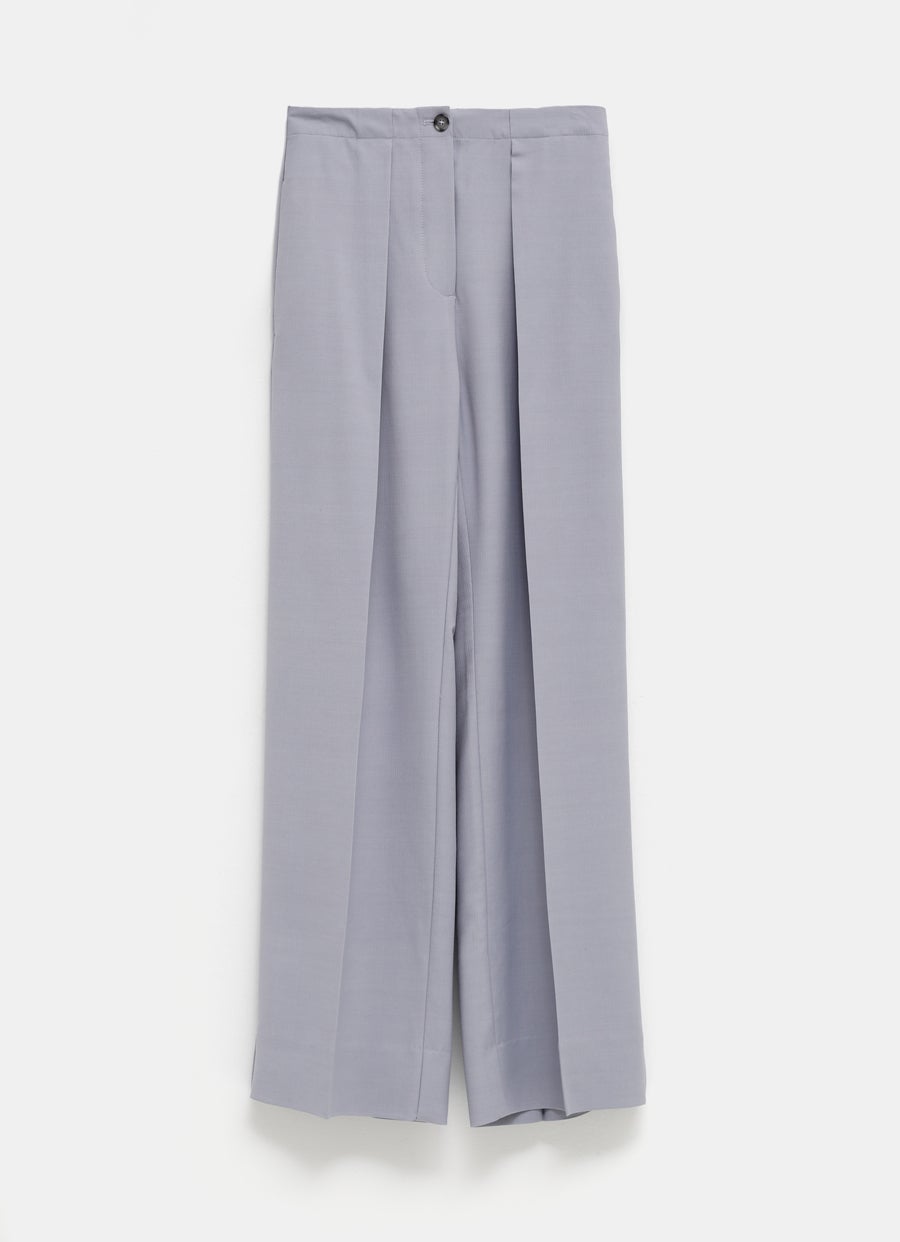 Tailored Wool Blend Trousers