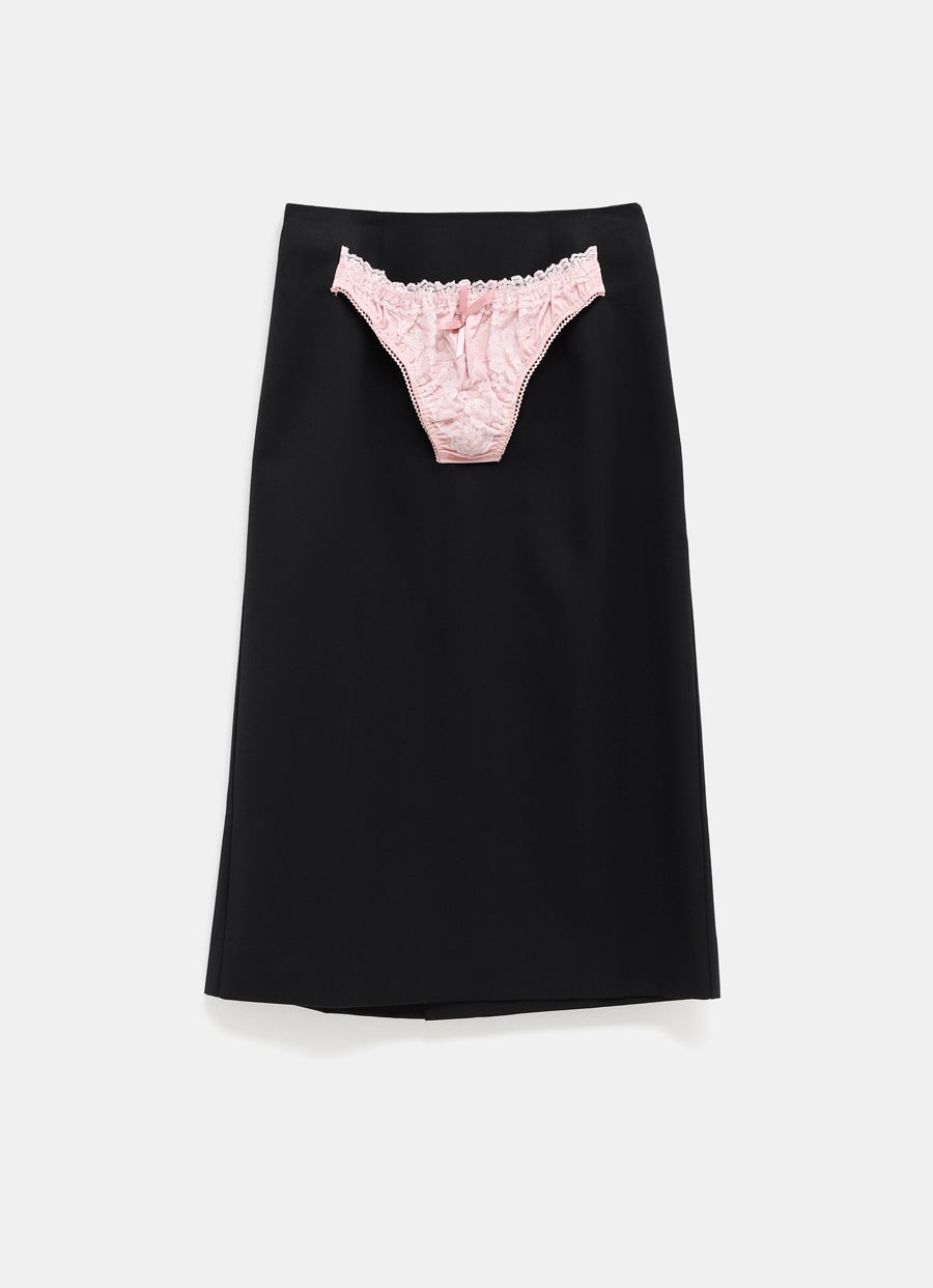 Contrast Underwear Skirt