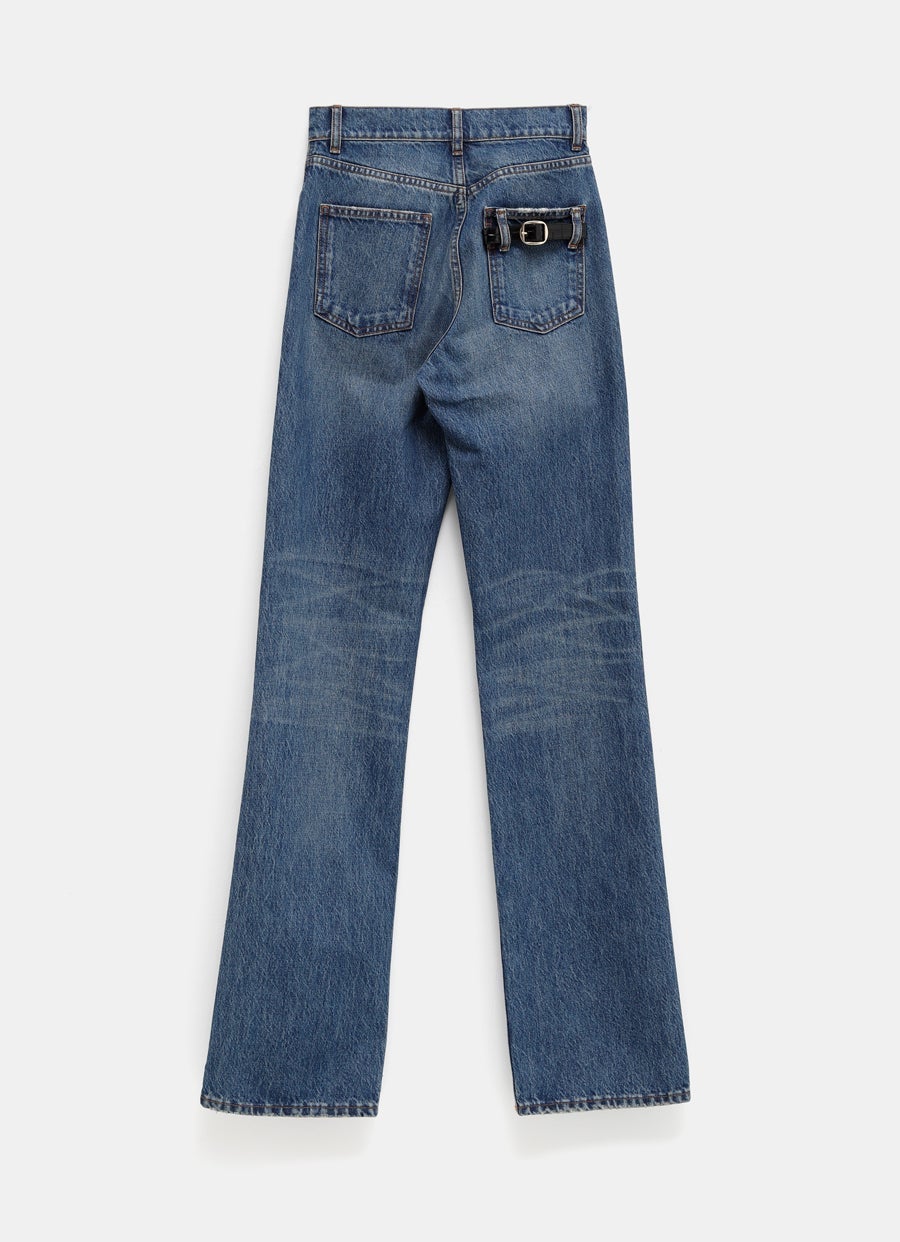 Straight Leg Denim Pants