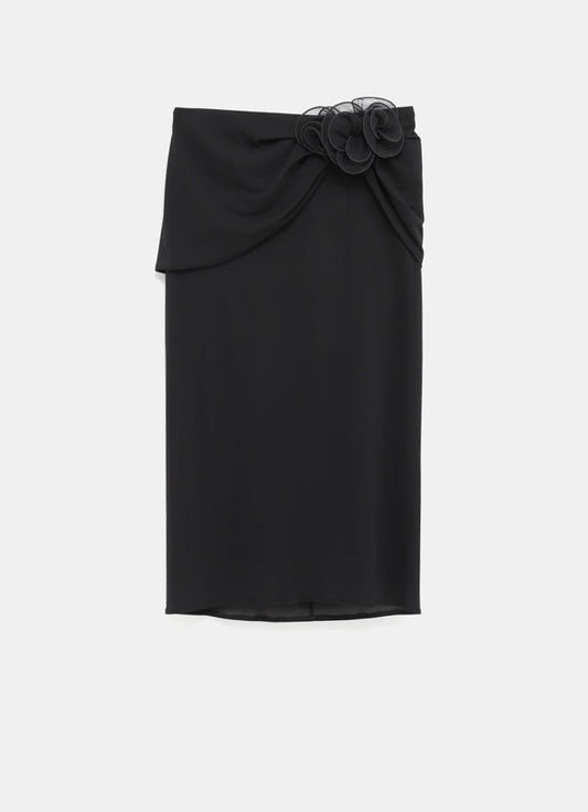 Waist Wrap Midi Skirt