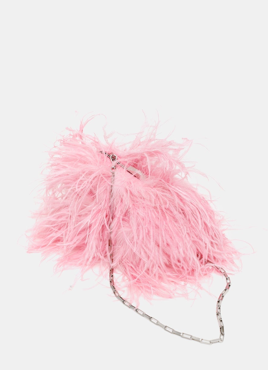 ''Midnight'' Feathers Mini Clutch