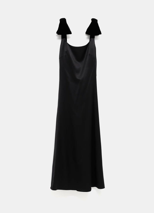 Bow-Strap Midi Dress