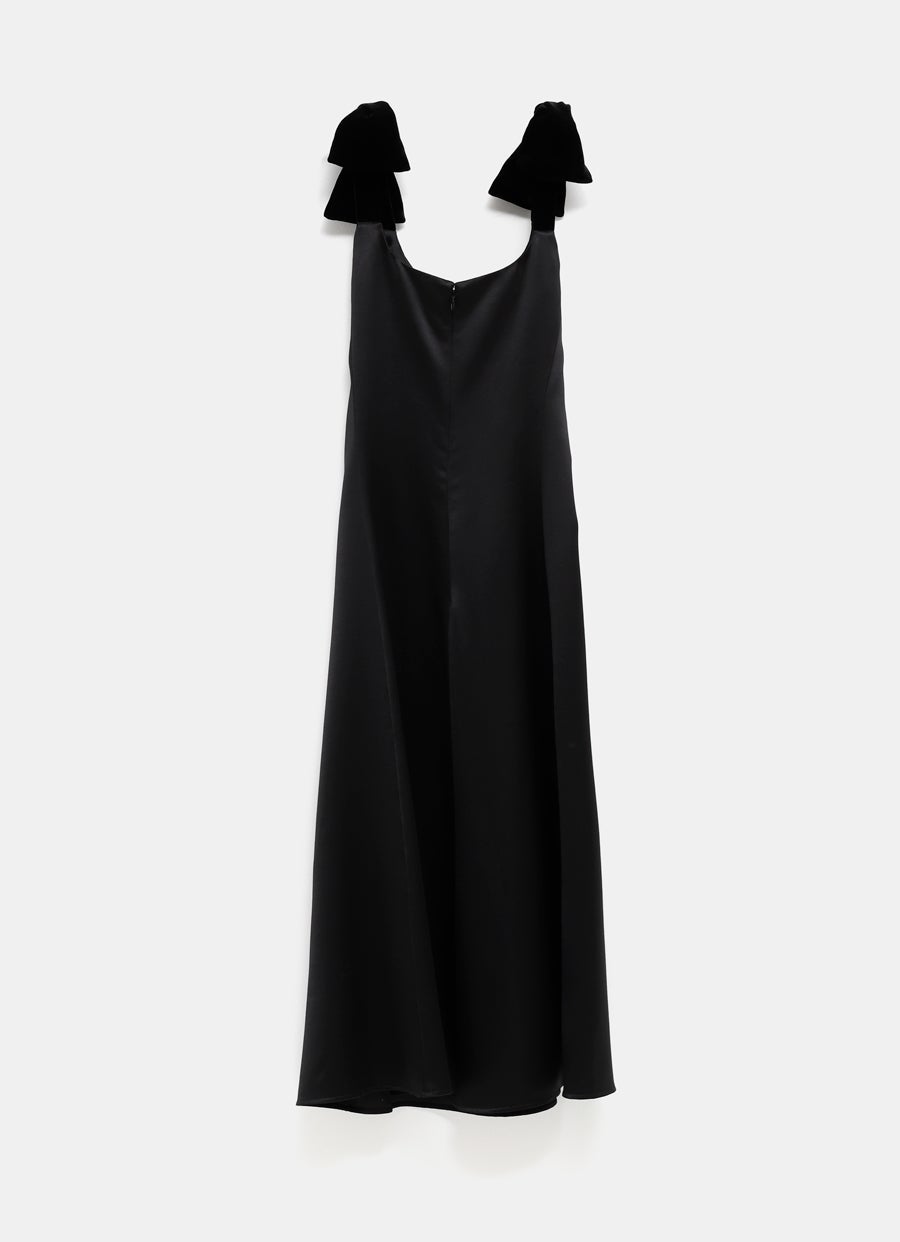 Bow-Strap Midi Dress