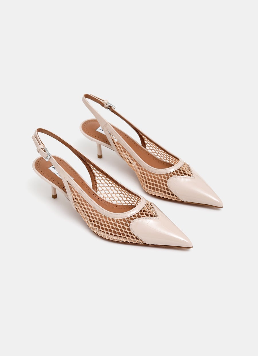 Le Coeur Slingbacks in Fishnet