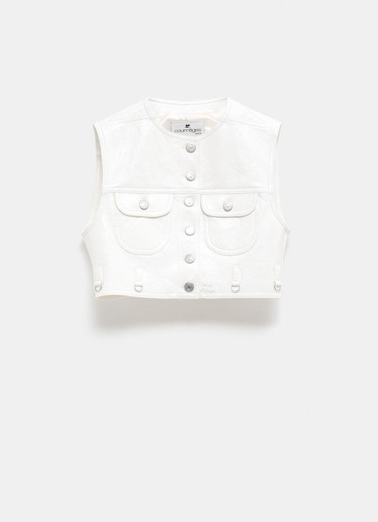 Multiflex Vinyl Cropped Vest