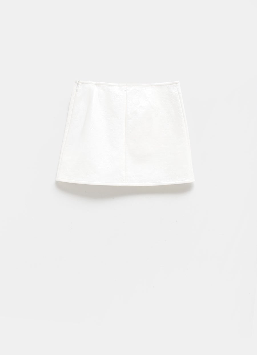Ellipse Vinyl Mini Skirt