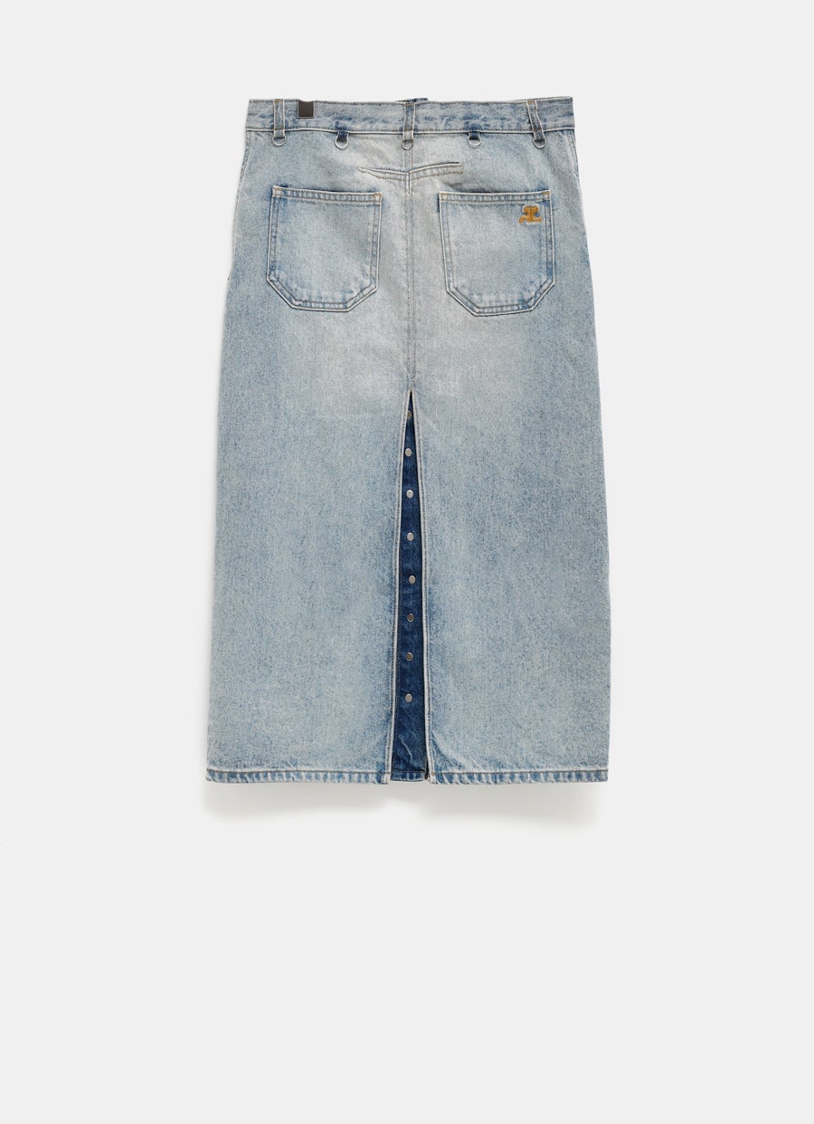 Multiflex Blue Denim Skirt