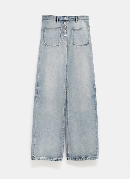 Multiflex Blue Denim Baggy Pants