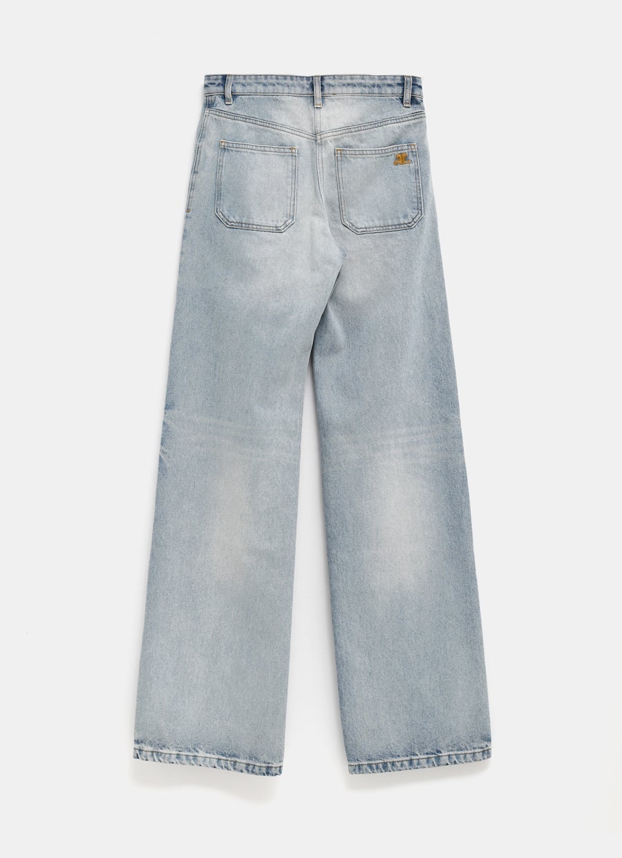 Multiflex Blue Denim Baggy Pants