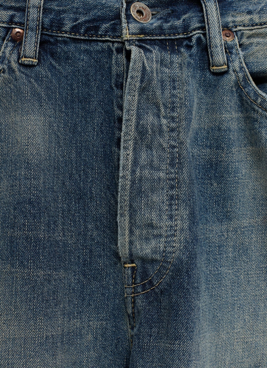 13.5oz Selvedge Denim Wide Tapered Cut Jeans