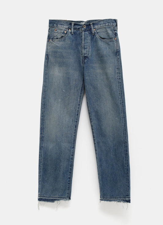 13.5oz Selvedge Denim Used Ankle Cut Jeans