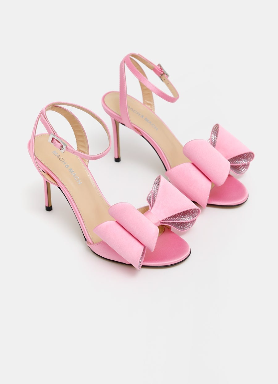 Le Cadeau Round Toe Satin Sandals