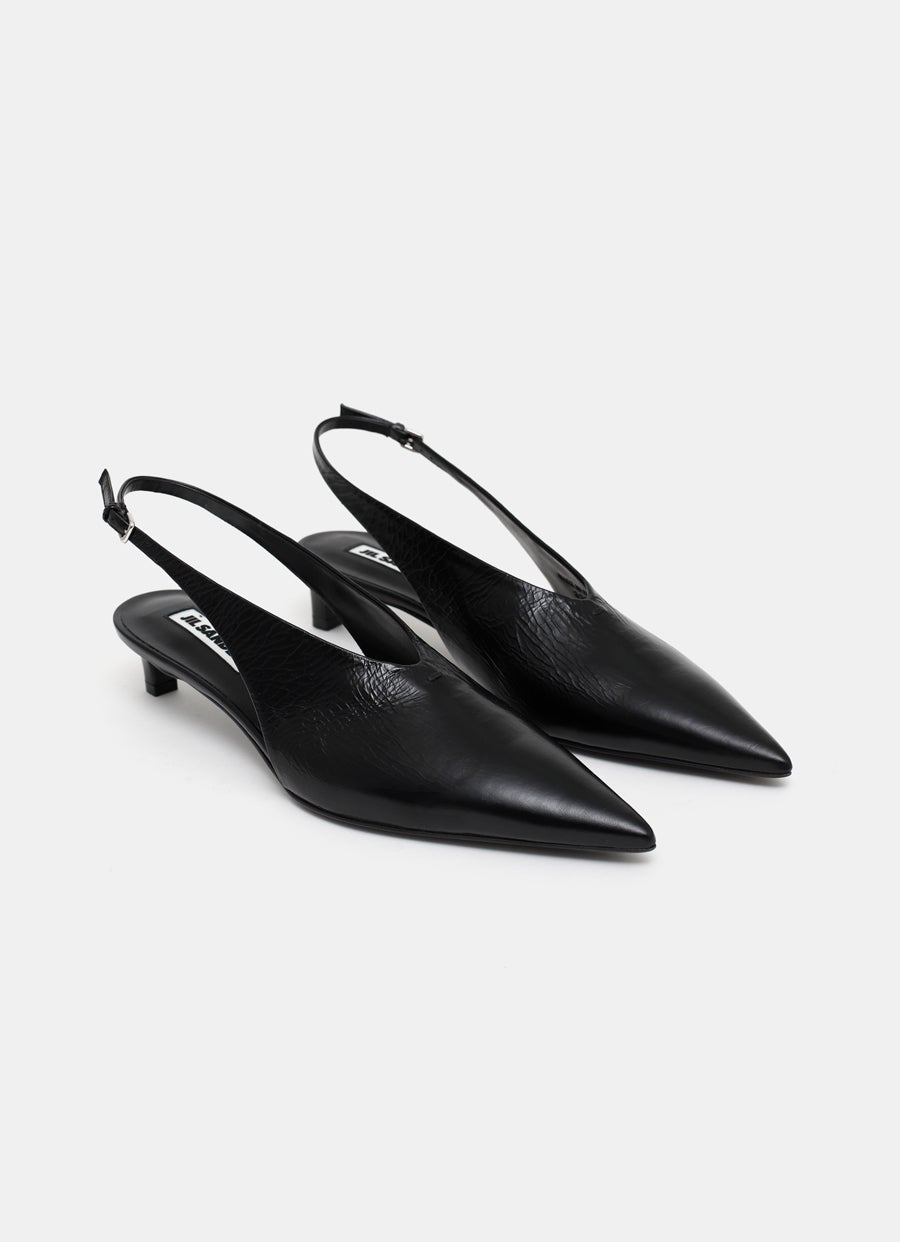 Leather Slingback Pumps