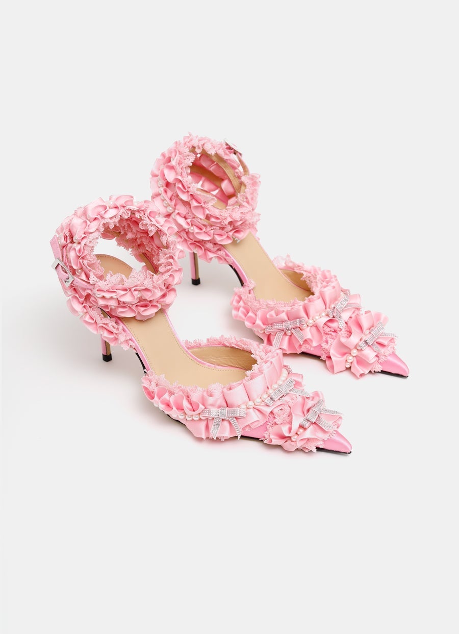 Beauty of Antoinette Satin Pumps