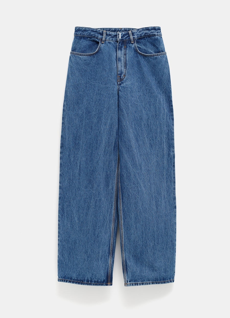 Low Crotch Wide Jeans in Denim