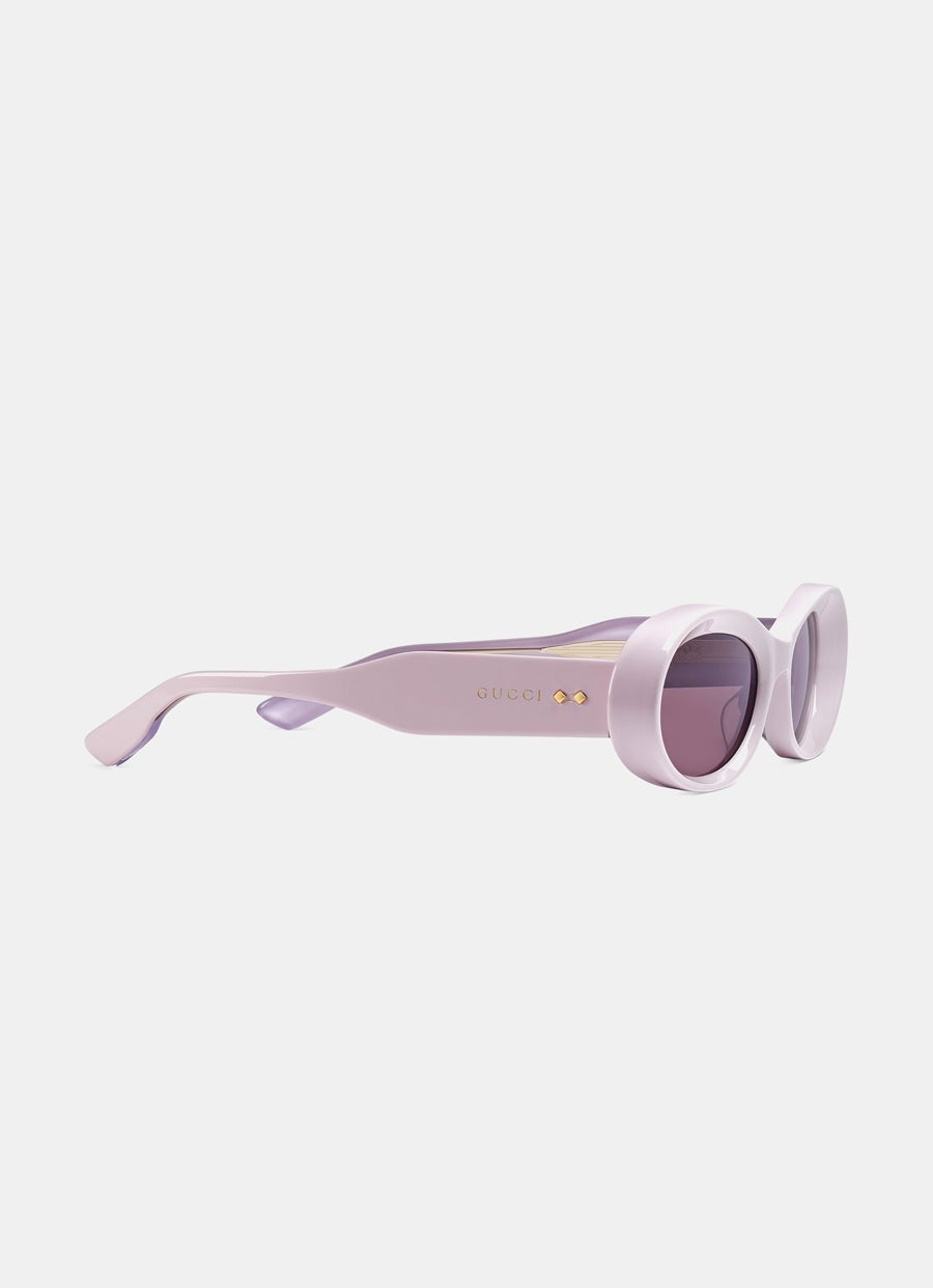 Oval-Frame Sunglasses