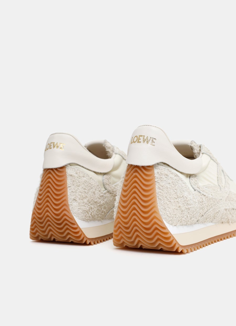 Flow Runner Sneaker in Brushed Suede and Nylon