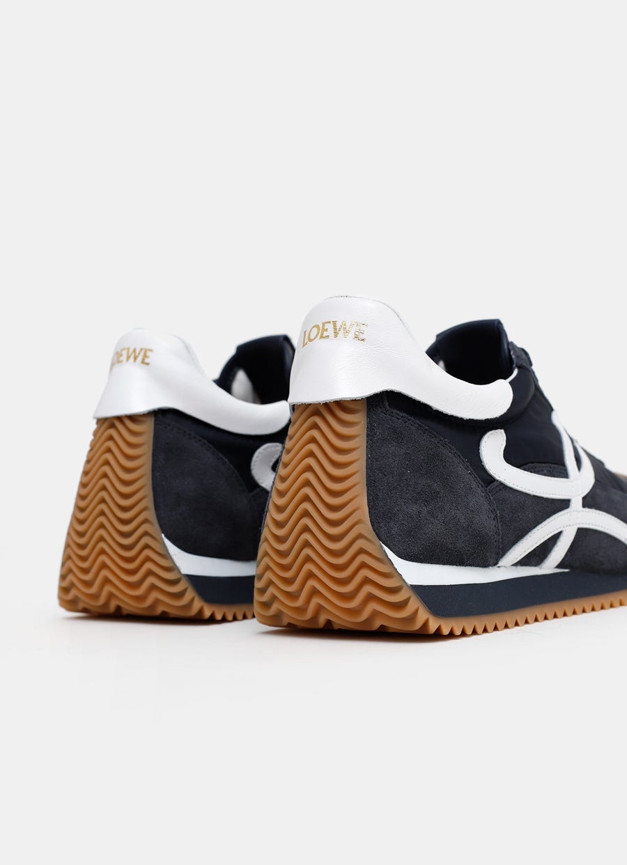 Flow Runner Sneaker in Suede and Nylon
