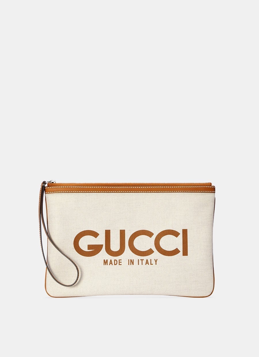 Clutch with Gucci Print