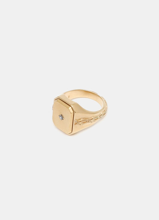 Enamel Signet Ring