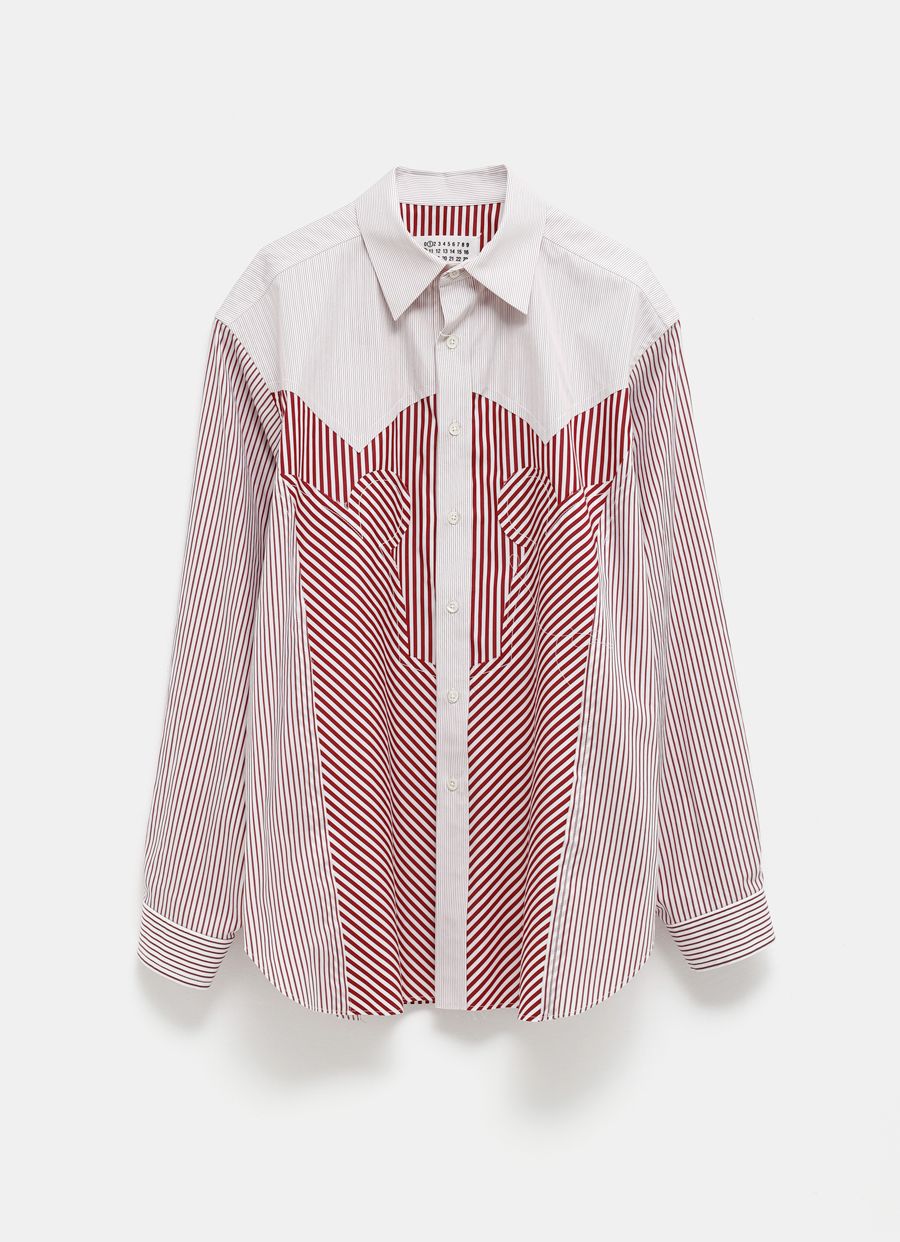 Yoke Stripe Cotton Shirt