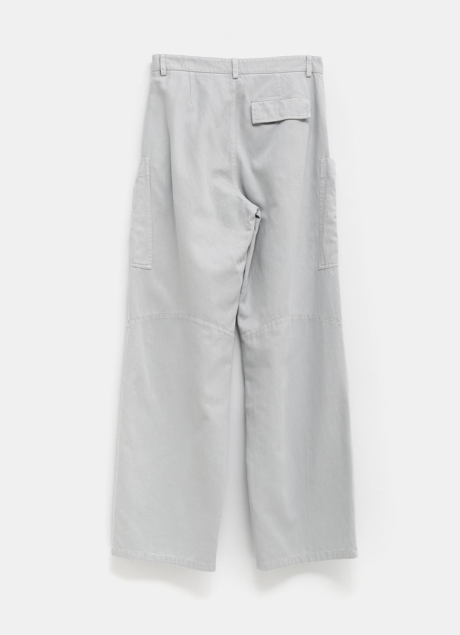 Wide-Leg Mid-Rise Trousers