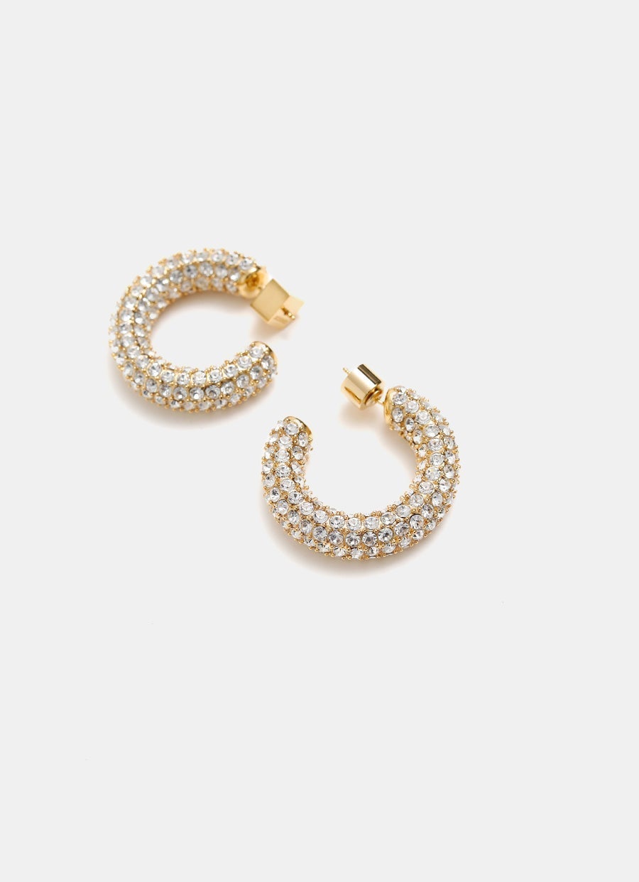 Les créoles strass Hoop Earrings