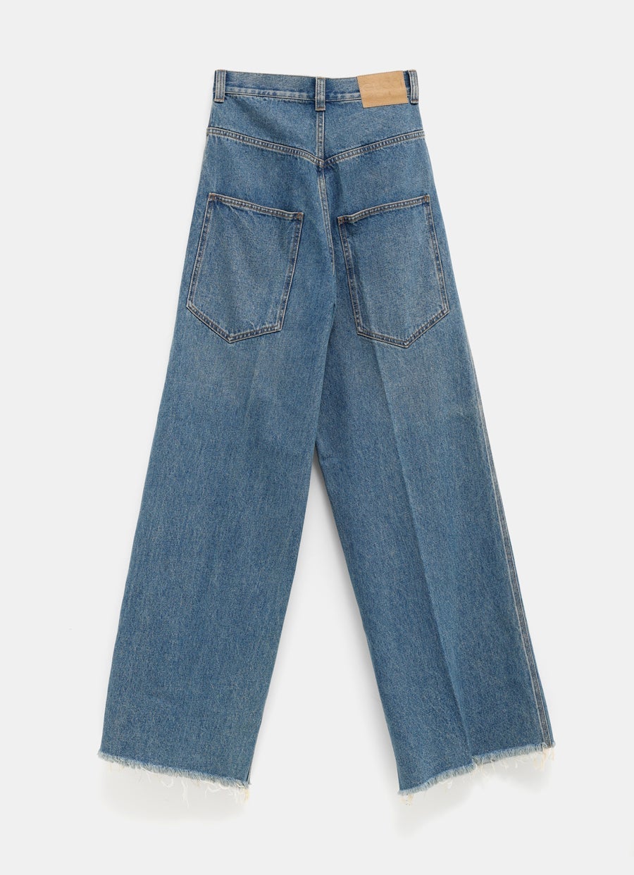 Denim Pant with Gucci Label