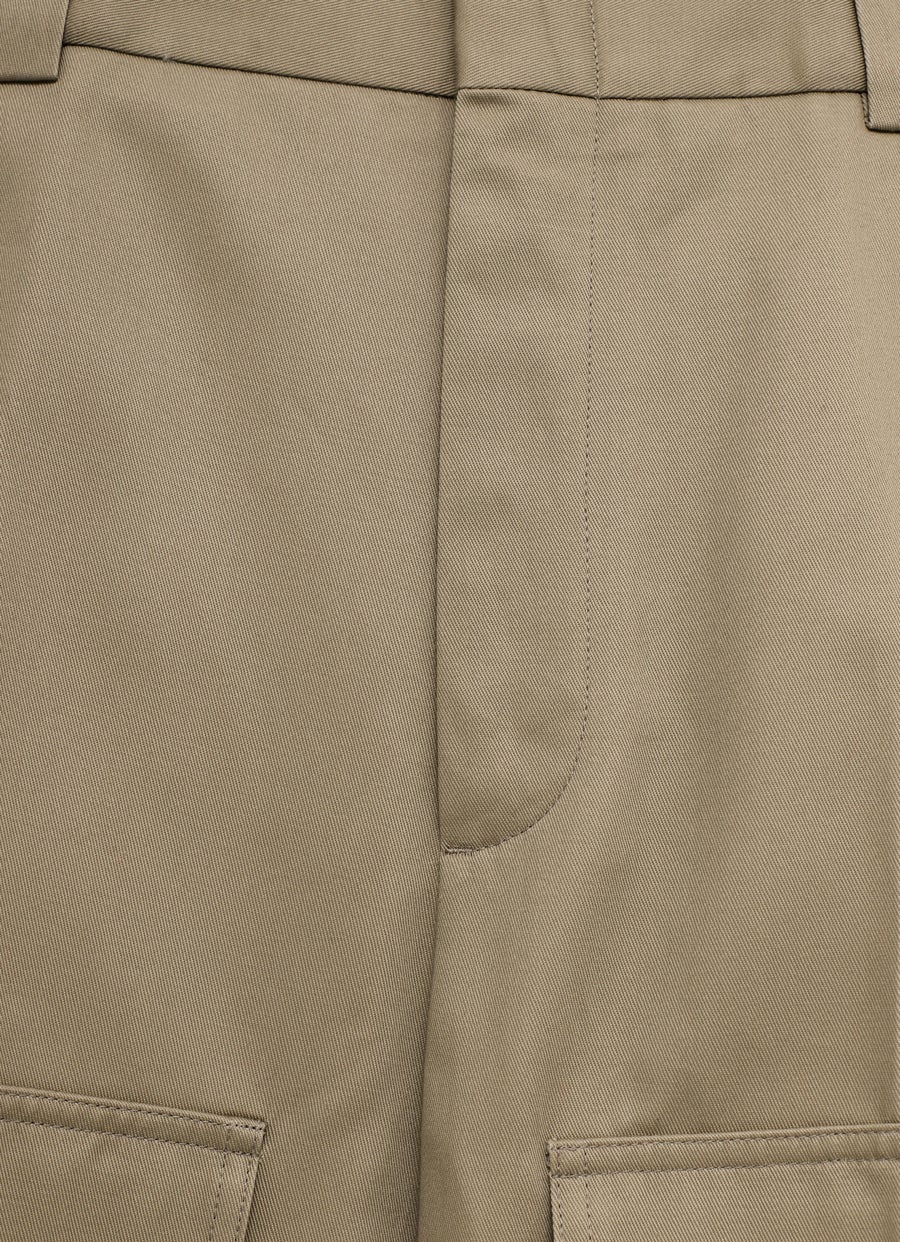 Cotton Wide Leg Cargo Pant