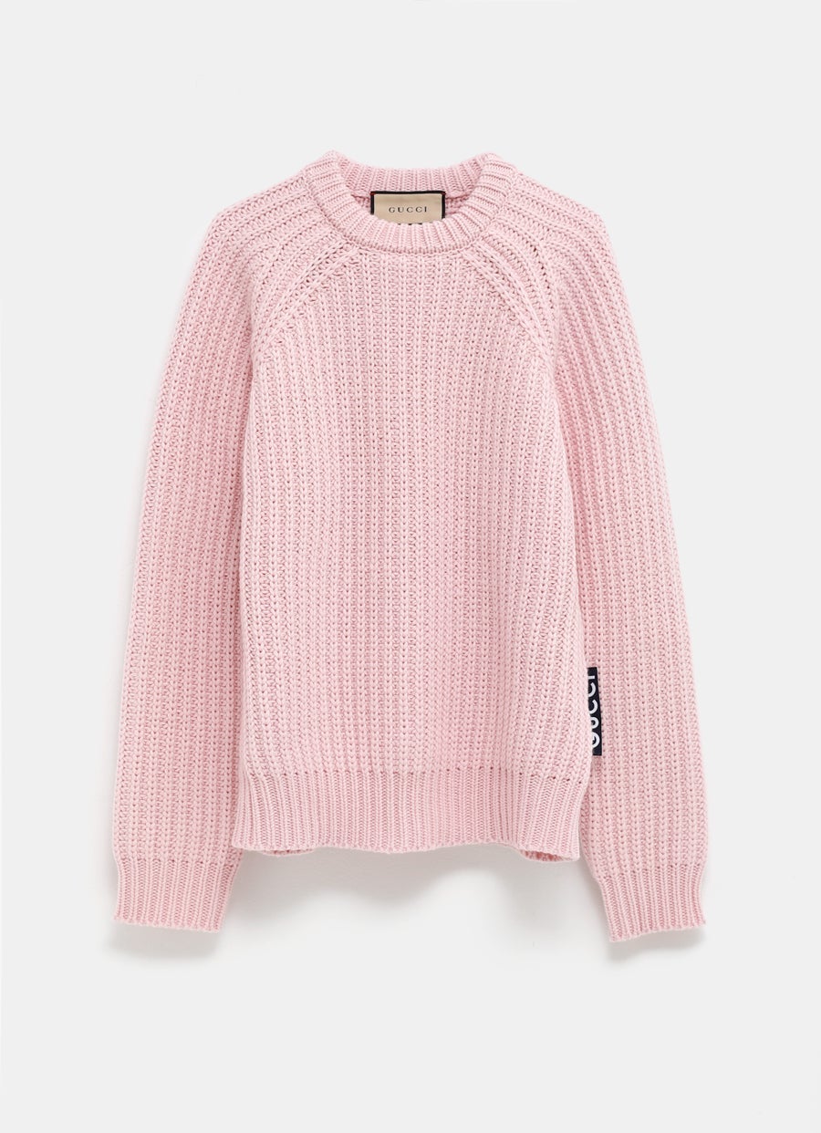 Extra Fine Wool Sweater with Gucci Label