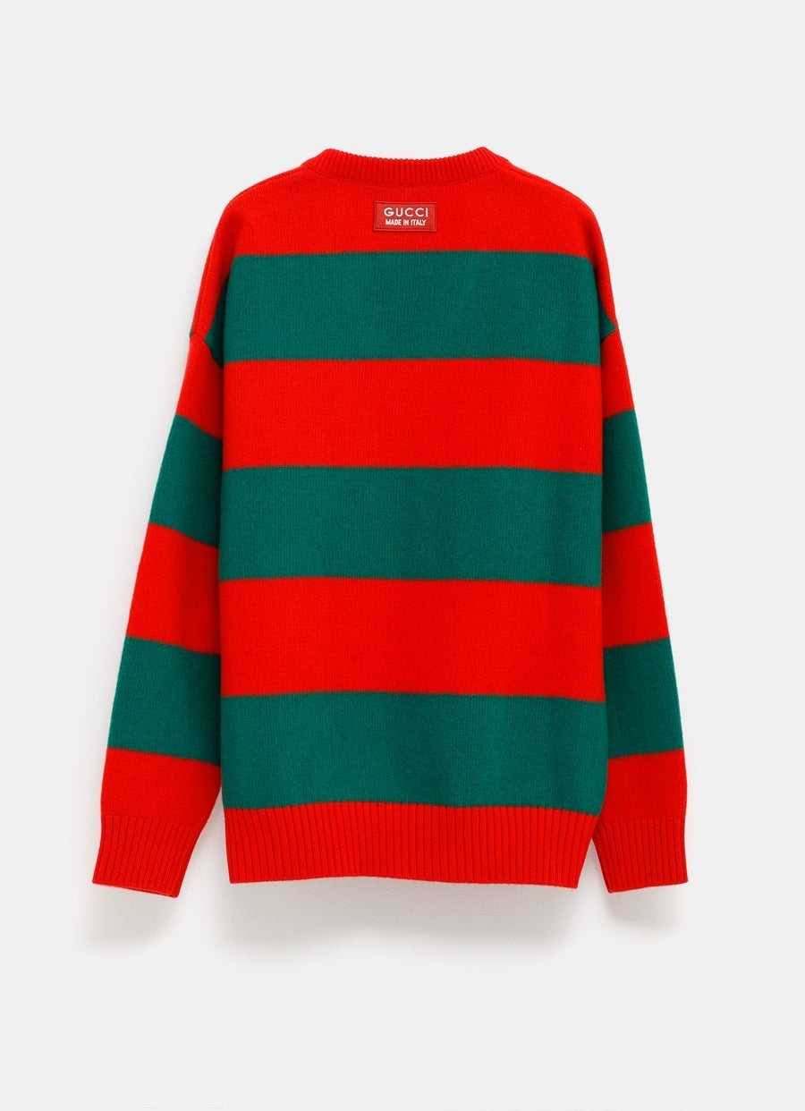 Felted Wool Striped Sweater