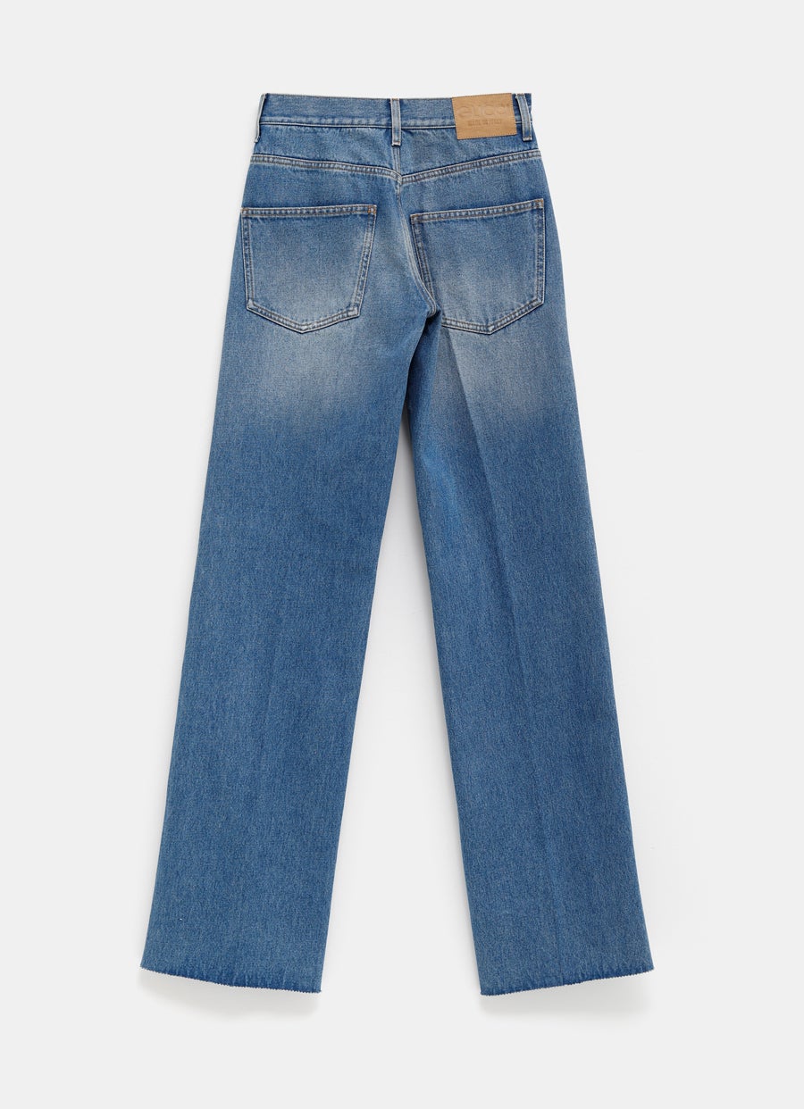 Denim Pant with Horsebit Detail