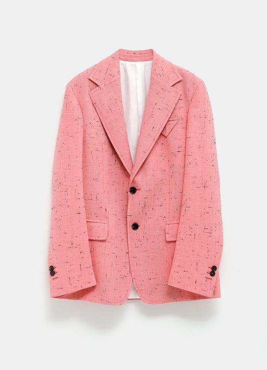 Textured Criss-Cross Viscose Silk Jacket