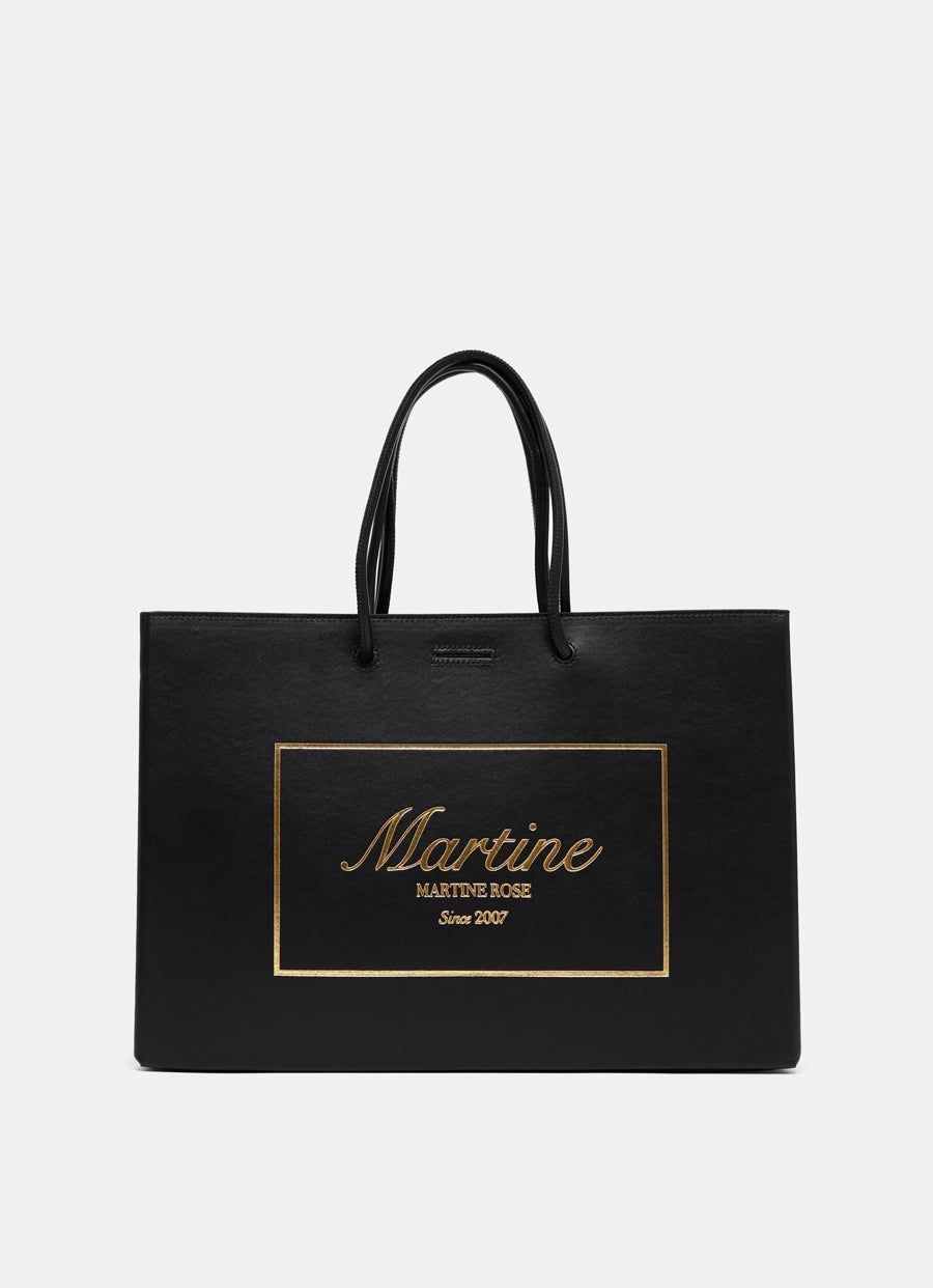 Shopper Bag with Golden Logo