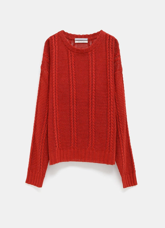 Linen Cable Knit Sweater