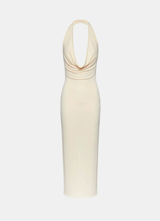 Cowl Neck Halter Midi Dress