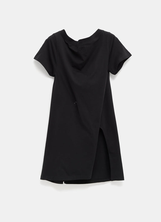 Boat Neck Body Cotton Mini Dress