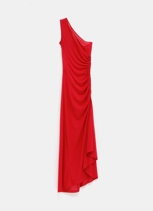 Asymmetric Draped Dress