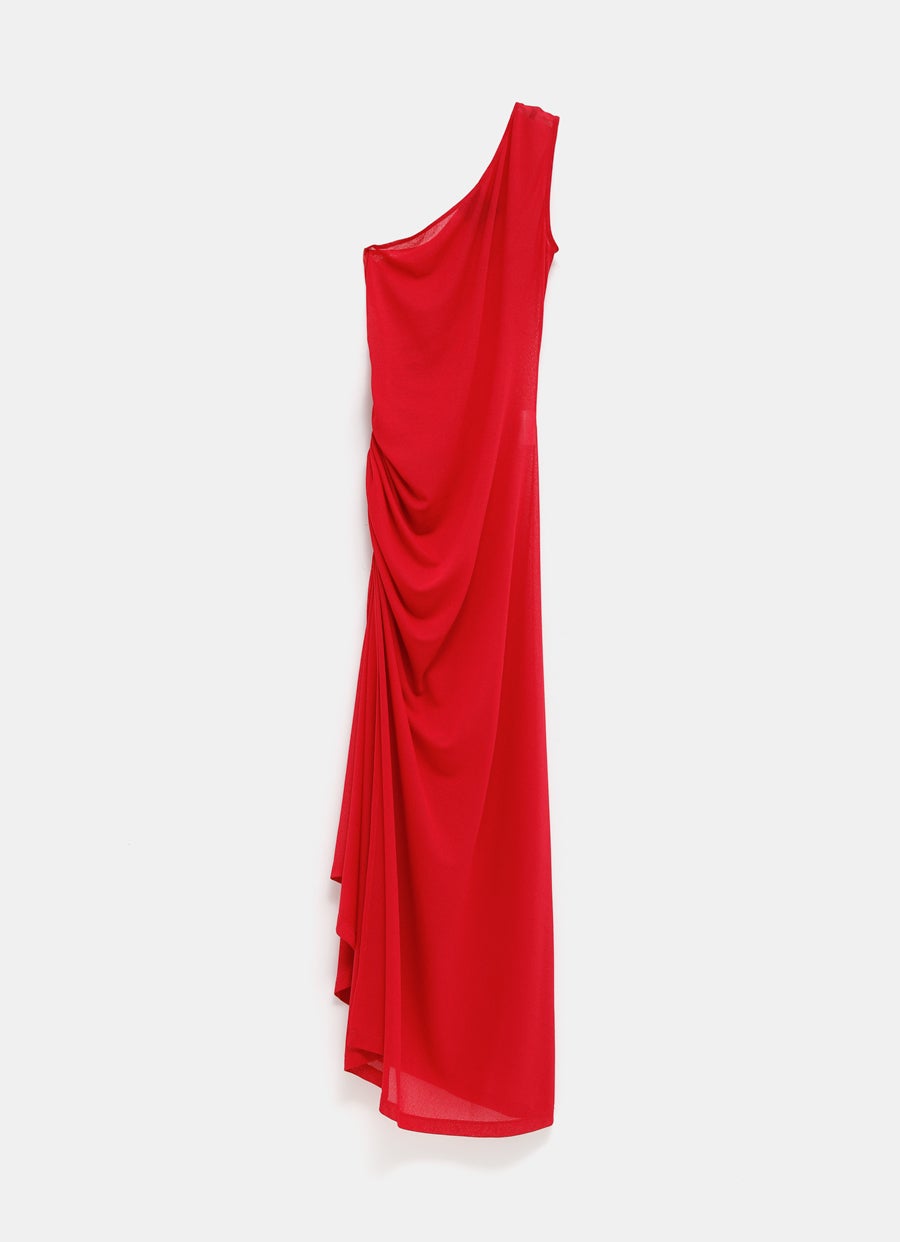 Asymmetric Draped Dress