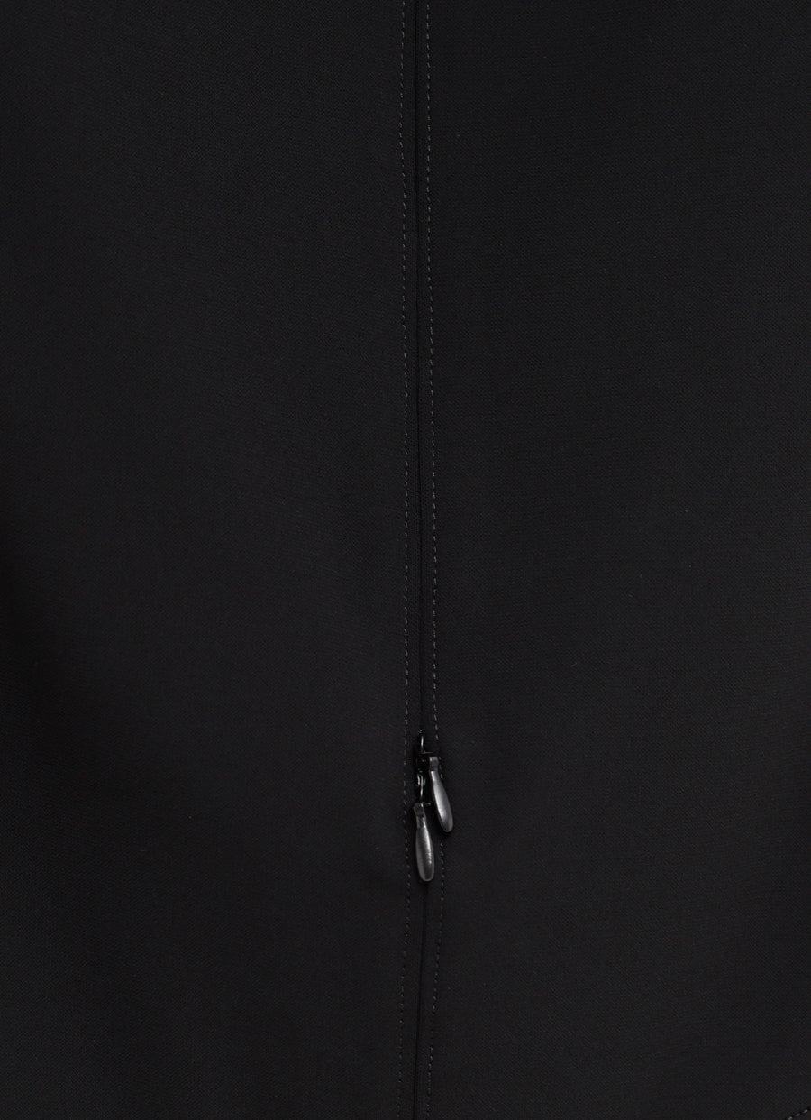 Drop Zipped Crepe Jersey Bodysuit