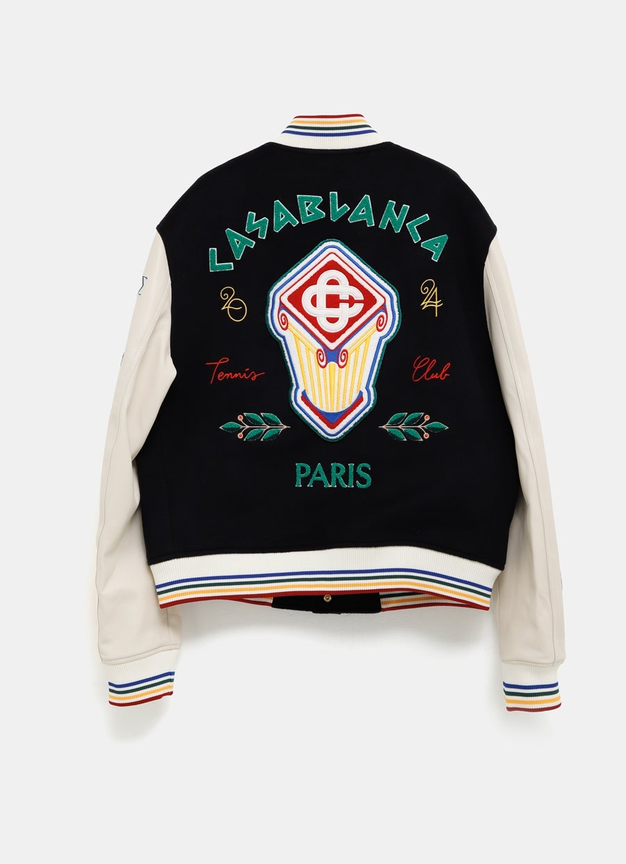 Chenille Patchwork Bomber Jacket