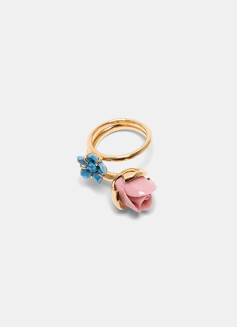 Rosebud and Petunia Ring