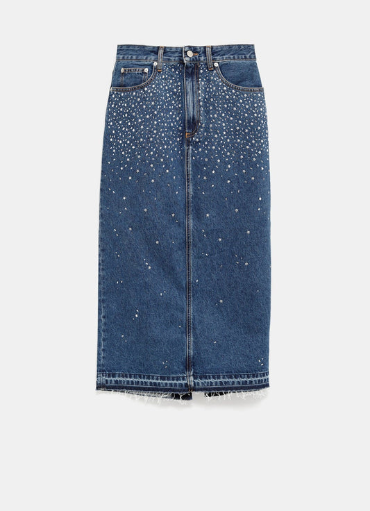 Denim Skirt with Hotfix