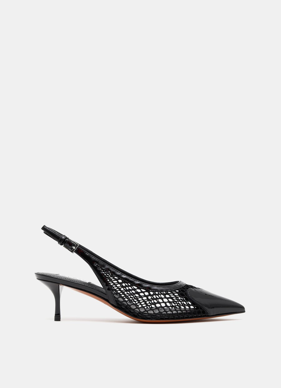 Le Coeur Slingbacks in Fishnet