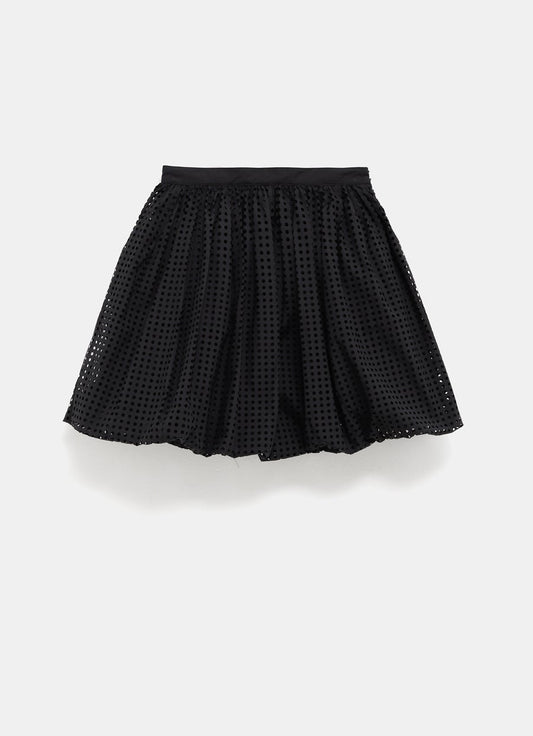 Bubble Skirt in Perforated Poplin